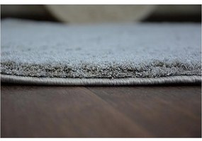 Luxusný kusový koberec Shaggy Azra šedý kruh 80cm
