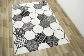 Koberec DAVINCI 5874A čierný / krémový