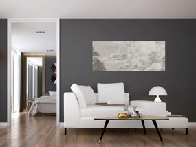 Obraz - Čínska krajina (120x50 cm)