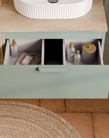 Zelená skrinka pod umývadlo 60 cm do kúpeľne (SET-ASG B CREMONA 60CM)