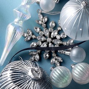 Závesná vianočná dekorácia DIAMOS snehová vločka 710520