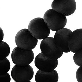 Jedálenská stolička BUBBLE BEAM zamatová čierna so zlatými nohami 871837