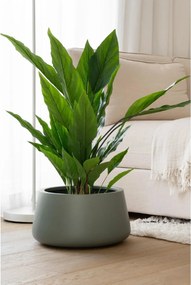 Kvetináč GORDO, sklolaminát, výška 21 cm, sivý