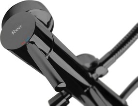 Rea Lungo, nástenná vaňová batéria, čierna lesklá, REA-B4422