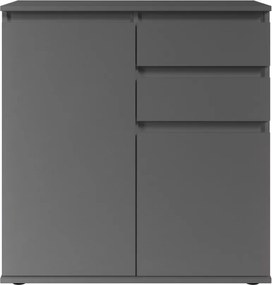 Skrinka s 2 šuplíkmi Brest, 80 cm, antracitová
