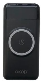 Rýchlonabíjacia powerbanka OKOP KP-711 so štyrmi káblami - 10000mAh - Čierna
