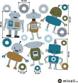 Samolepky na stenu - Roboti I.