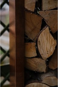 Stora Záhradný drevník 180 x 90 x 40 cm, corten CORGARDEN 1034