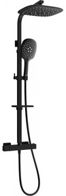 Mexen - CQ22 sprchový set s termostatickou batériou Cube, čierna, 772502295-70