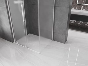 Mexen Velar L, sprchový kút s posuvnými dverami 110 x 70 cm, 8mm sklo námraza, biela matná, 871-110-070-33-20
