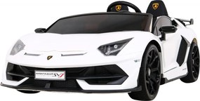 Ramiz Lamborghini SVJ DRIFT elektrické auto pre 2 deti biele + funkcia driftu + diaľkové ovládanie