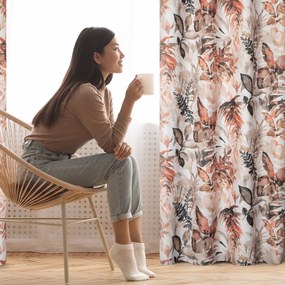 ZÁVES NA KRÚŽKOCH ADELINE 140X250 CM VZOROVANÁ