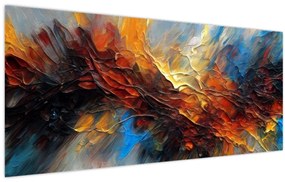 Obraz - Farebná textúra (120x50 cm)