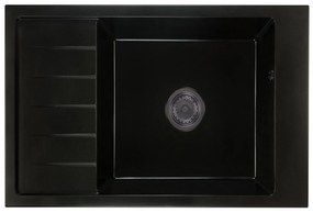 Kuchynský drez Lurano (čierna) (s 1 otvorom pre batériu) (L). Vlastná spoľahlivá doprava až k Vám domov. 1066122