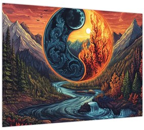 Sklenený obraz - Živly (70x50 cm)