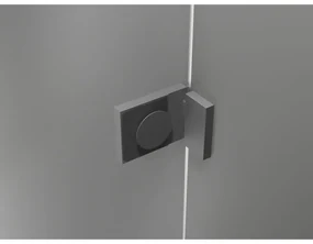 Mexen Lunar, L Duo výklopný sprchový kút 70 x 70 cm, 8mm číre sklo, grafitový profil, 834L-070L-070P-95-00