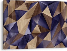 Obraz - 3D drevené trojuholníky (70x50 cm)