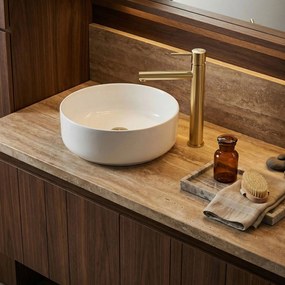 Rea Tess, vysoká umývadlová batéria h-315, zlatá matná, REA-B5660