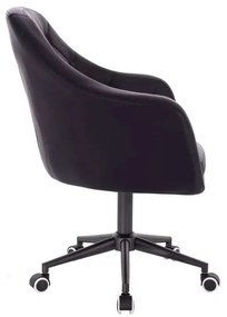 LuxuryForm DESIGN Kreslo ANDORA na čierne podstave s kolieskami - čierne