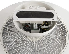 Stropný ventilátor strieborný s hviezdnym efektom 60 cm vrátane LED stmievateľný s diaľkovým ovládaním - Climo
