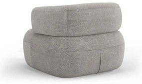 Svetlosivé kreslo z textílie buklé Jenny – Micadoni Home