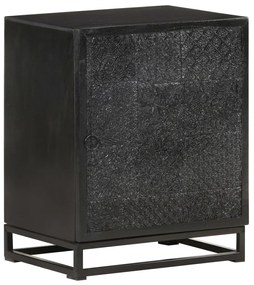 Nočný stolík čierny 40x30x50 cm akáciový a mangovníkový masív