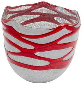 Etna váza sivo-červená 19 cm