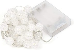 ACA Lighting LED dekoračná girlanda - RGB guličky, RGB farba, 200 cm, IP20, 2xAA