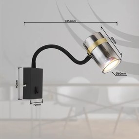 Globo 57916W - Flexibilná lampička TRABBY 1xGU10/8W/230V