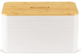 WELLHOX sada chlebníka s 3 dózami v bielej farbe