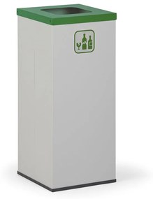 Kôš na triedený odpad 50 L, bez vnútornej nádoby, sivý/zelený