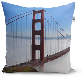 Sablio Vankúš Golden Gate v hmle - 60x60 cm
