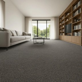 Timzo, Metrážny koberec Nature antracit - neúčtujeme odrezky z role, na mieru, šíře 1,33m,1m,2m,3m,4m,5m,na mieru, neúčtujeme odrezky, šedá, filc, chodba / predsieň