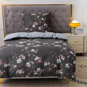 Flanelové obliečky z mikrovlákna BLOSSOM sivé Rozmer obliečky: 70 x 90 cm | 140 x 200 cm