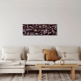 Obraz kávových zŕn (s hodinami) (90x30 cm)