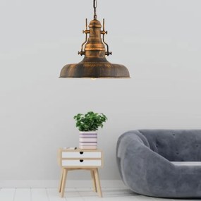 Luster na reťazi 1xE27/40W/230V bronzová