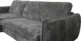 Rohová sedačka Salma, grafitová tkanina, univerzálna pravá/ľavá
