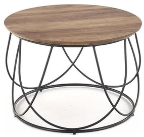 Konferenčný stolík NUBIRA 41x60 cm čierna/hnedá