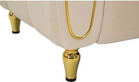 Krémové zamatové kreslo Alma – Mauro Ferretti