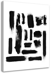 Obraz na plátně Abstrakce Černobílá - 80x120 cm