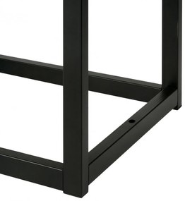 Lavica Polson - zamat, čierny rám 150 cm - Modrá