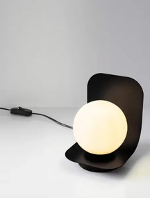 LED čierna stolná lampa Kamen