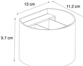 Moderná nástenná lampa čierna okrúhla - Edwin