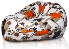 INTERMEDIC Sedací vak Sako Modern – 300 L, polyester, univerzálny dizajn Farba: DG42 - Mačky