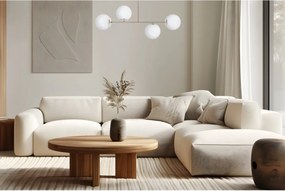 Stropné svietidlo Florence, 4x biele sklenené tienidlo, g/be, n