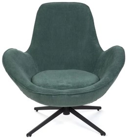 Otočné kreslo LUNAIRE zelené TEDDY BOUCLÉ 872155