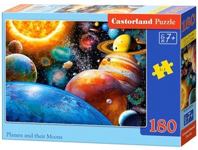 KIK CASTORLAND Puzzle 180el. Planéty a ich mesiace