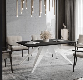 Rozkladací jedálenský stôl MASON čierna matná Rozmer stola: rozmer 140cm