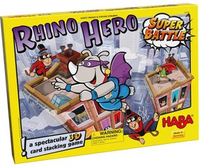 Spoločenská hra pre deti Rhino Hero Super Bitka Haba od 5 rokov