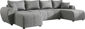 Rozkladacia obojstranná sedacia súprava do U SEVIO 311x145 cm, sivá + 2 vankúšiky ZDARMA